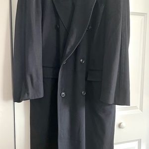 HUGO BOSS MENS 100% CASHMERE TOPCOAT ROLLS ROYCE 44R BLK MADE IN GERMANY